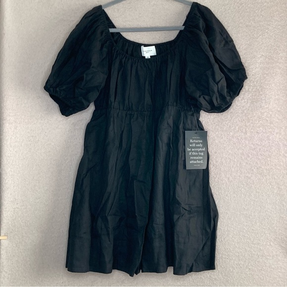 Pomander Place Ares Puff Sleeve Mini Dress-Black-Women’s L & XL-Cocktail-NEW - Picture 5 of 14